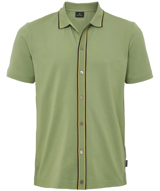 Paul Smith Tipped Button-Front Polo Shirt