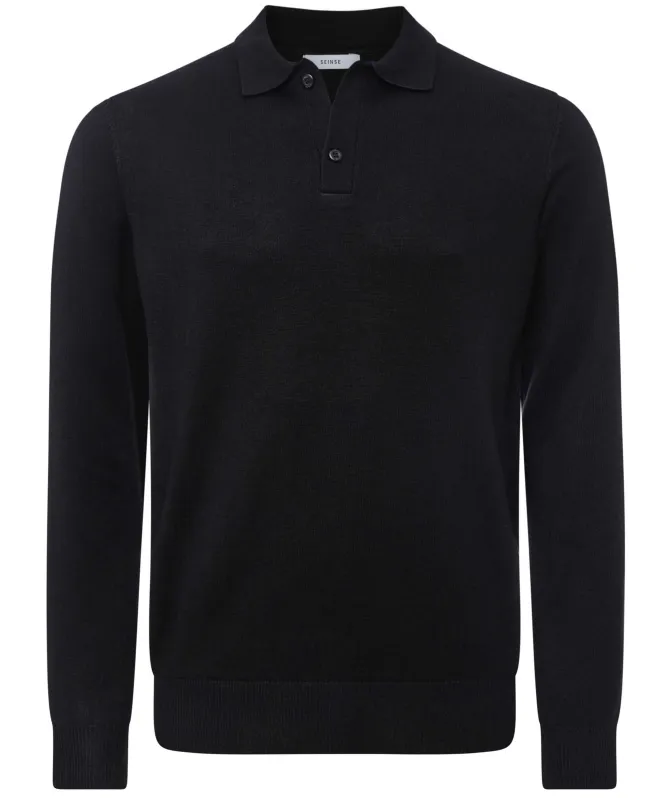 Seinse Knitted Long Sleeve Polo