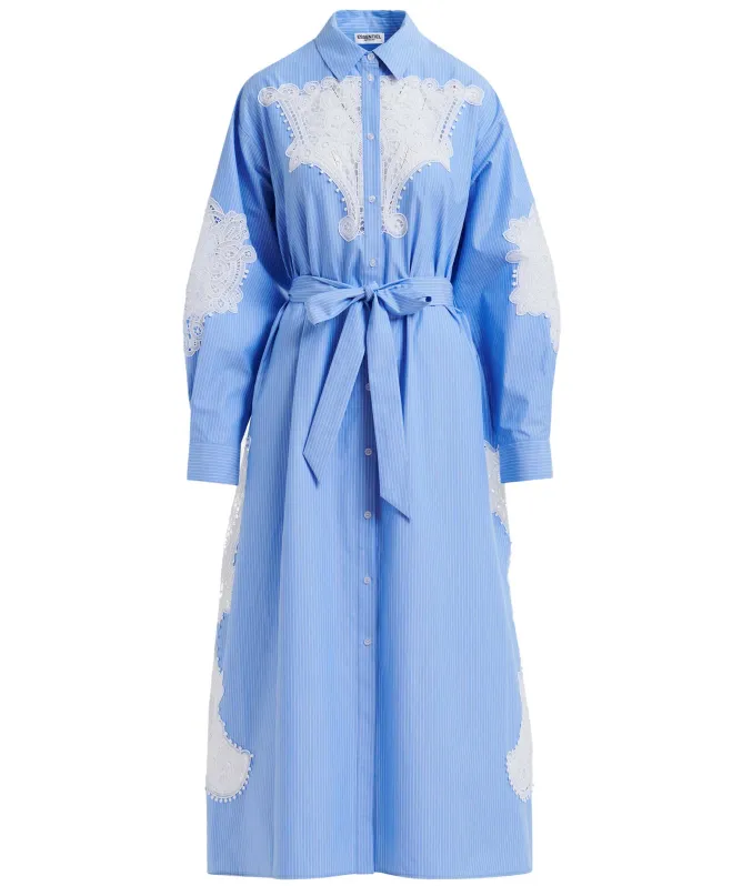 Essentiel Antwerp Haze Embroidered Shirt Dress