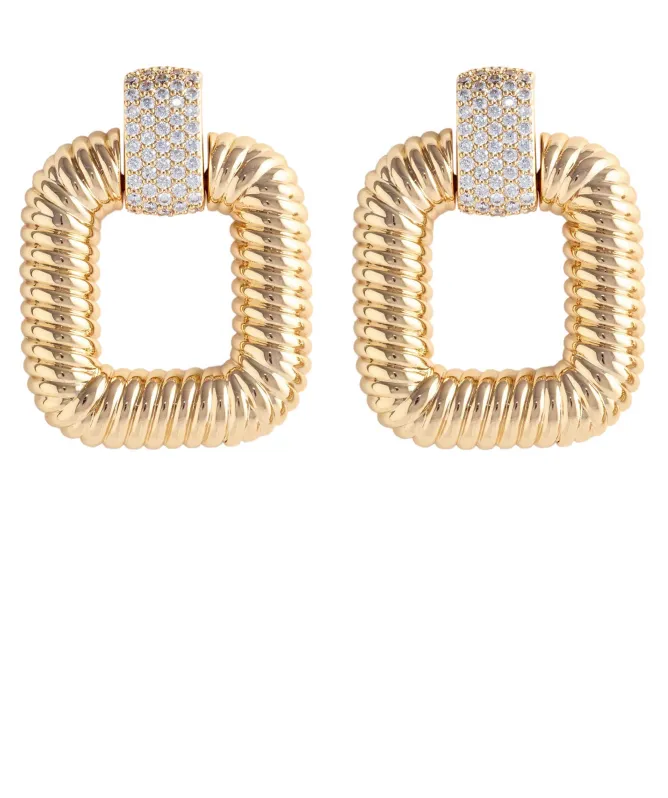 Self-Portrait Gold Knocker Earrings