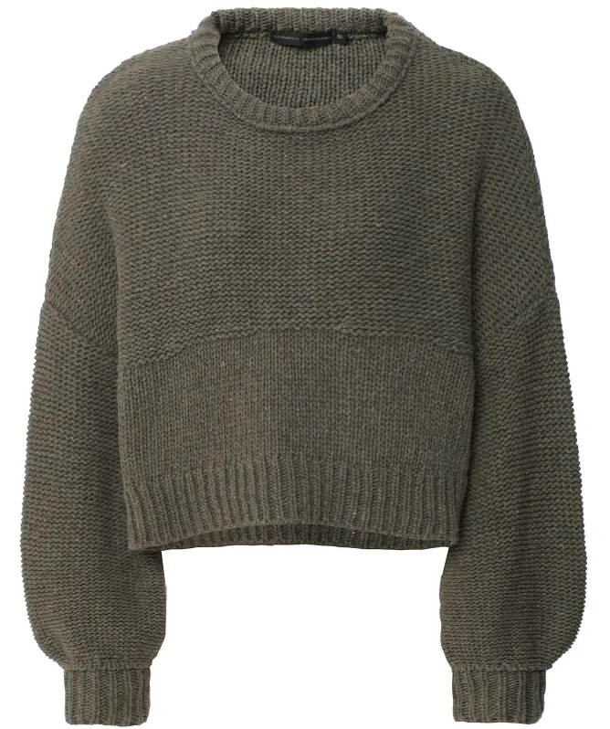 Lurdes Bergada Cropped Wool-Blend Sweater
