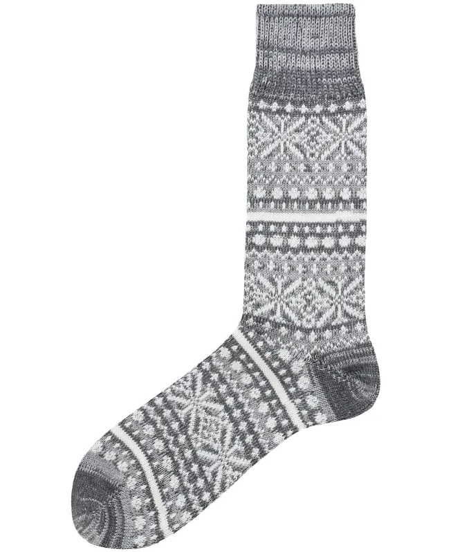 J. Blades Merino Cotton Fair Isle Socks
