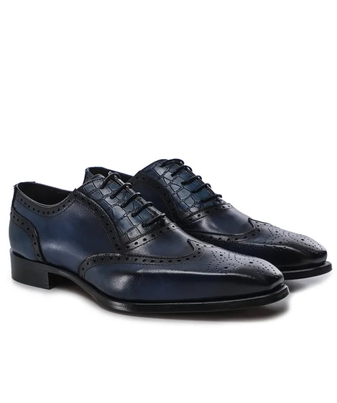 Jules B Leather Wing-Tip Oxford Brogues