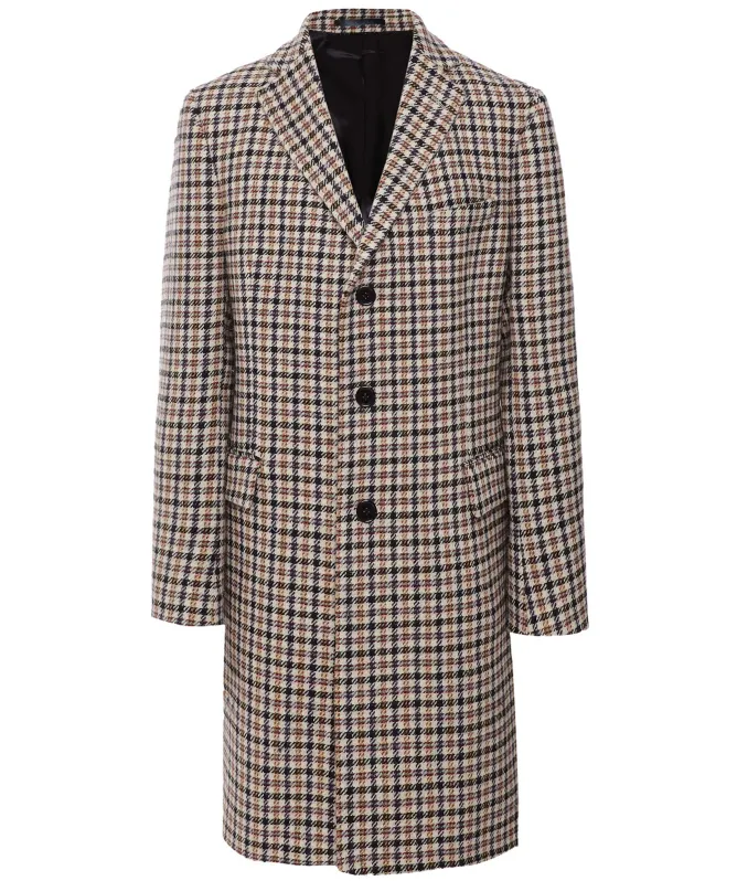 J. Blades Wool Check Coat