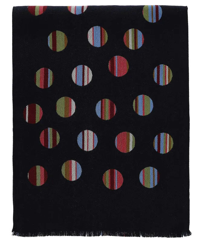 Paul Smith Signature Stripe Polka Dot Scarf