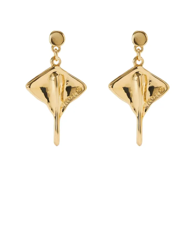 UNOde50 Majestuosa Manta Ray Drop Earrings