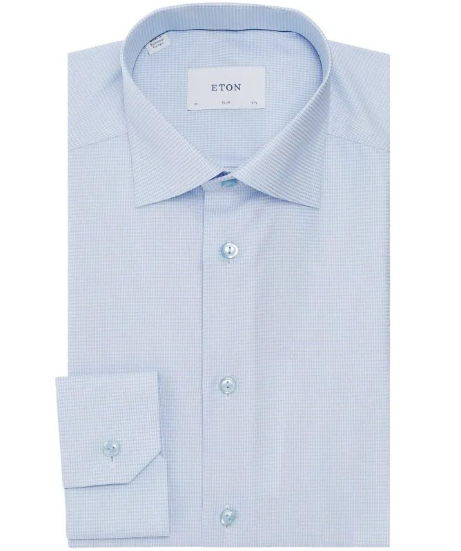 Eton Slim Fit Houndstooth Twill Shirt