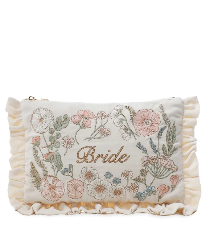 Elizabeth Scarlett Pressed Flowers Bride Pouch
