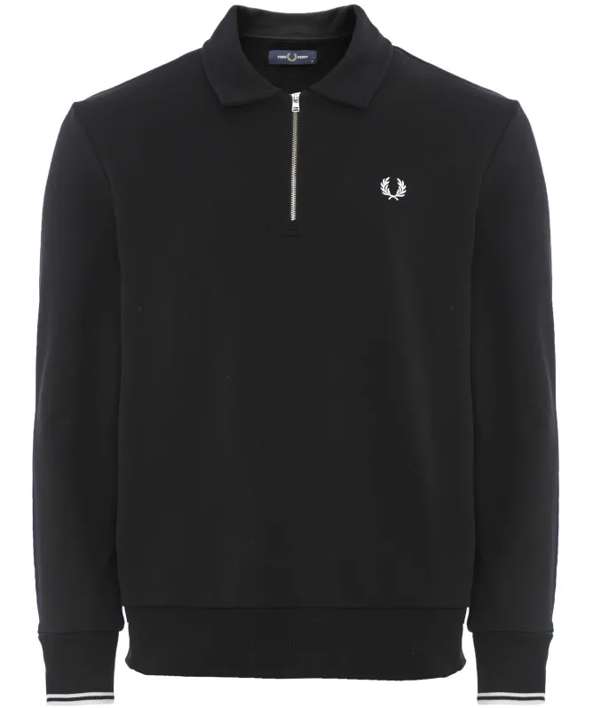 Fred Perry Half Zipper Collared Sweatshirt