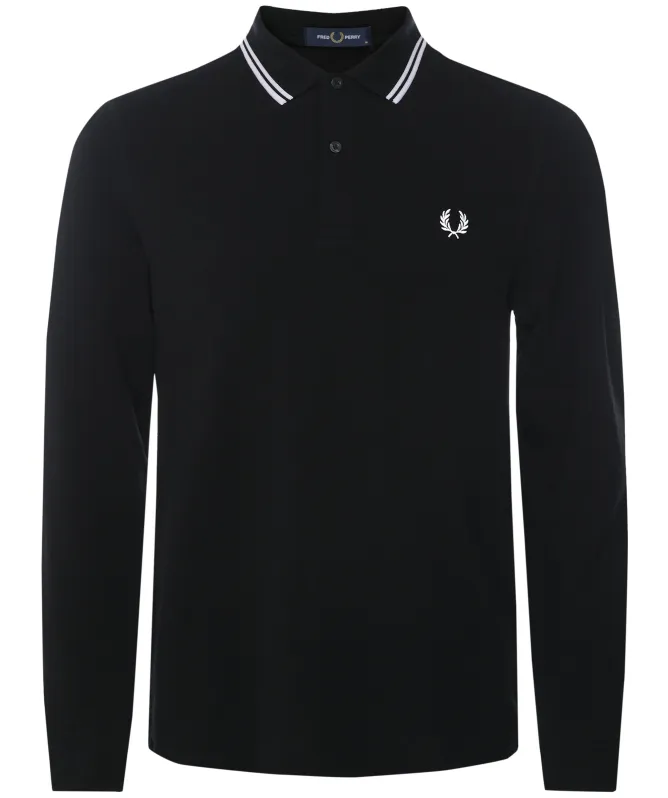 Fred Perry Long Sleeve Twin Tipped Polo Shirt