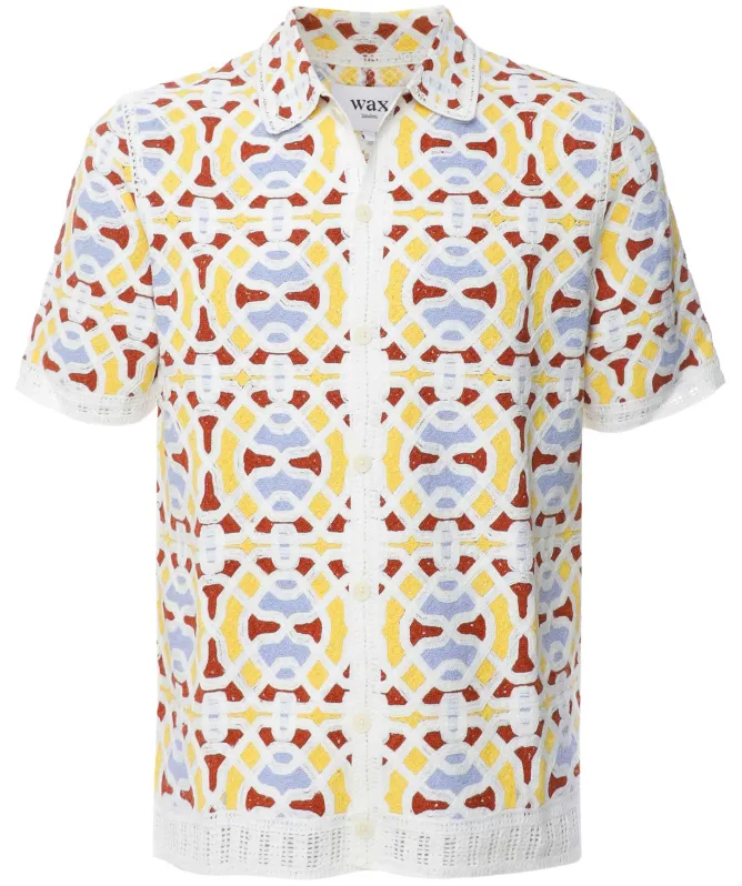Wax London Crochet Geo Tile Dorset Shirt