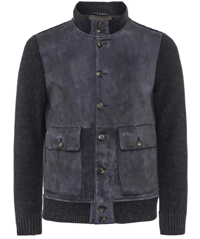 Jack Leathers River Bonded Suede Knit Jacket