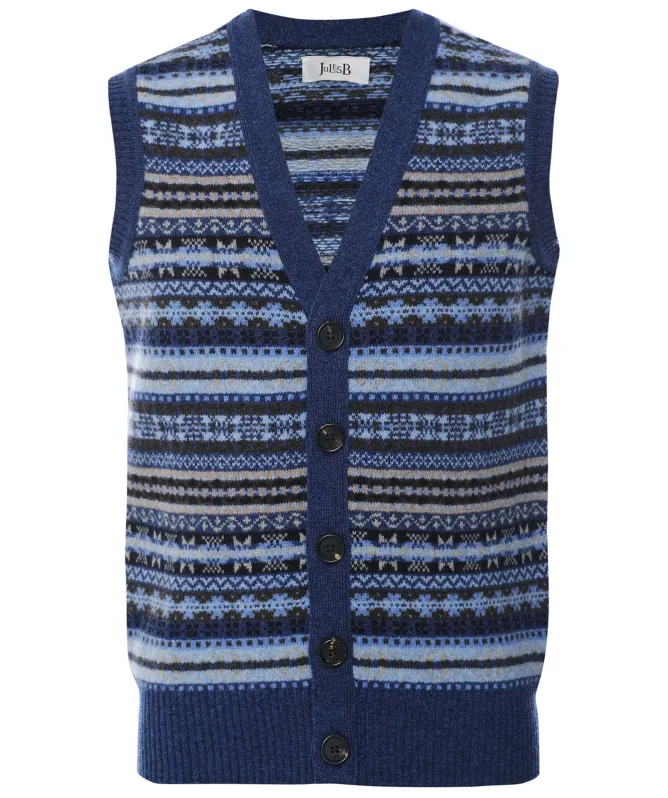 Jules B Lambswool Fair Isle Waistcoat