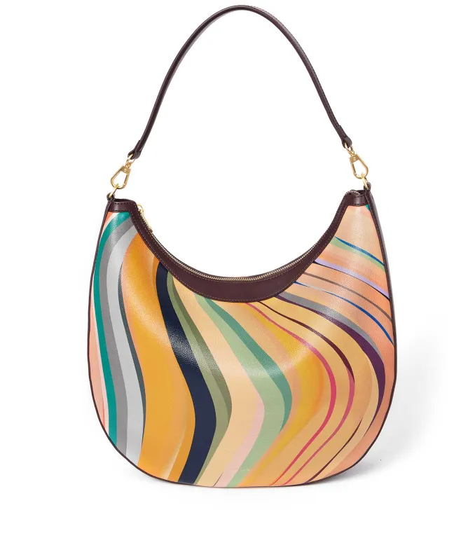 Paul Smith Dusky Swirl Leather Round Hobo Bag