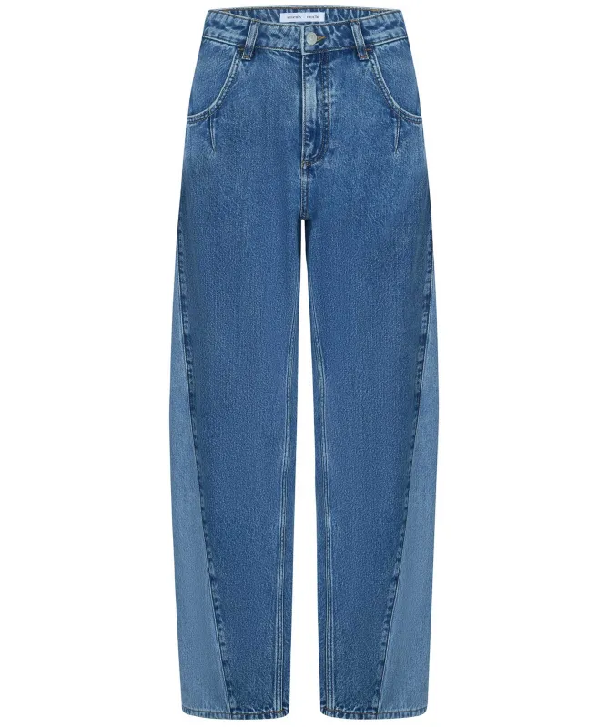 Seventy + Mochi Nina Barrel Leg Two Tone Jeans