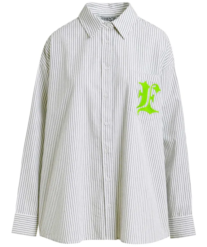 Essentiel Antwerp Ipatch Striped Embroidered Cotton Shirt