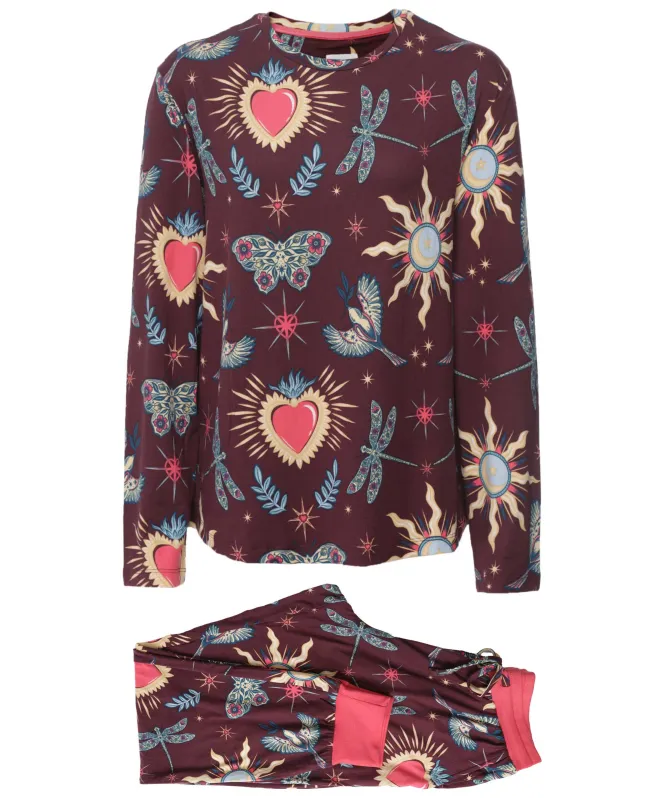 Chelsea Peers Enchanted Glade Print Long Pyjamas