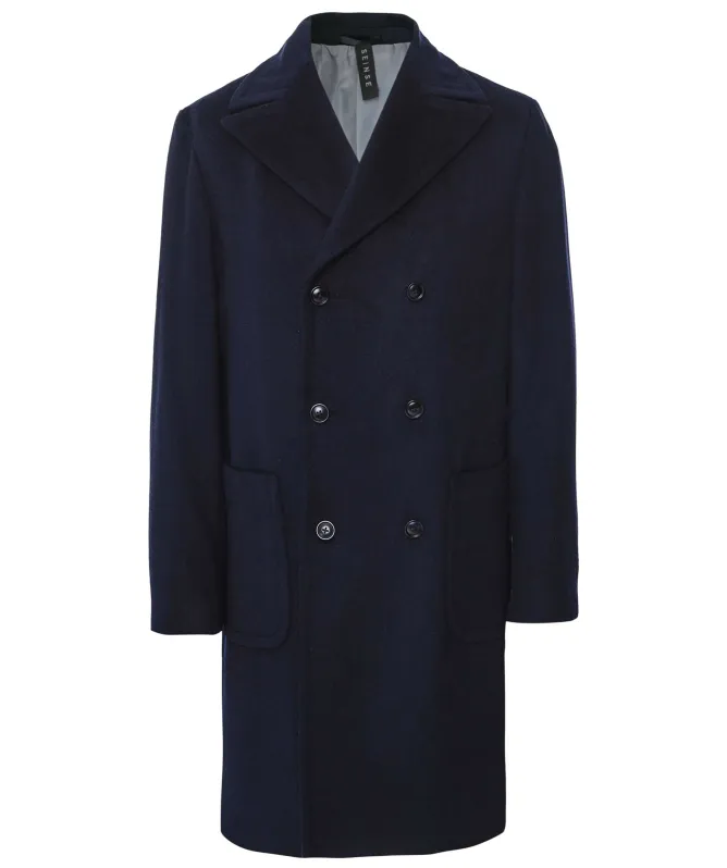 Seinse Double Breasted Wool Coat