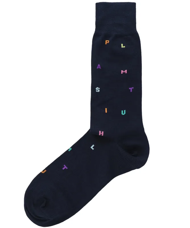 Paul Smith Logo Letter Stamp Socks
