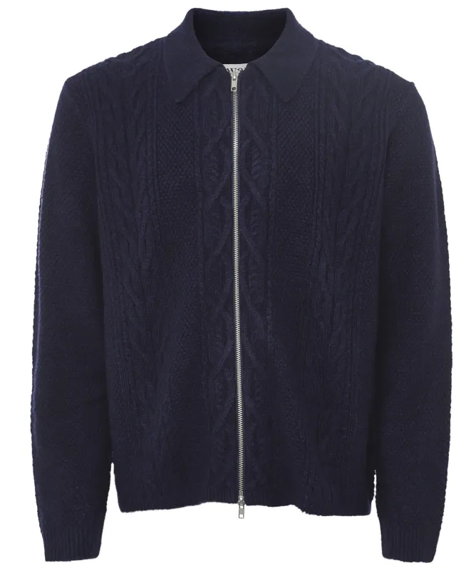 Wax London Cable Knit Friar Zip Cardigan