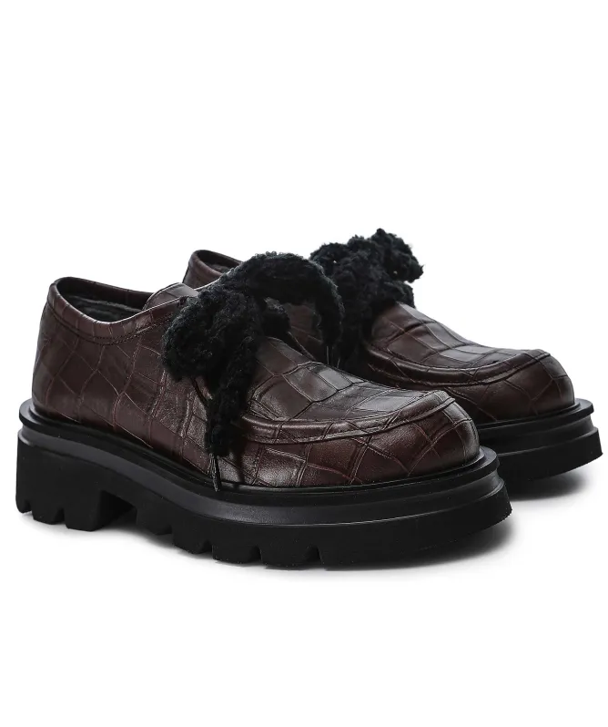 Patrizia Bonfanti Ingy Croc Laced Shoes