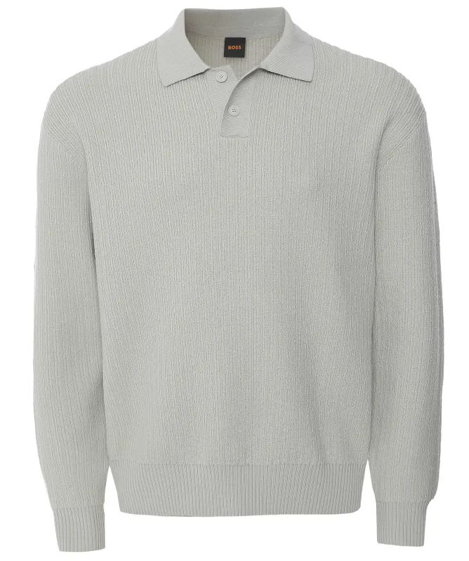 BOSS Long Sleeve Rib Kotorpolo Polo