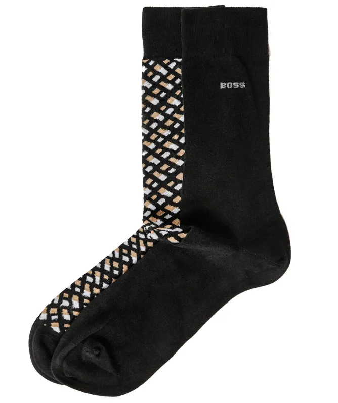BOSS RS Monogram Socks 2 Pack