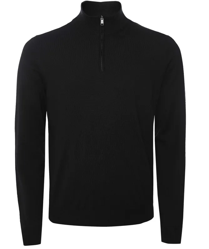 BOSS Virgin Wool Ebenji Zip Jumper
