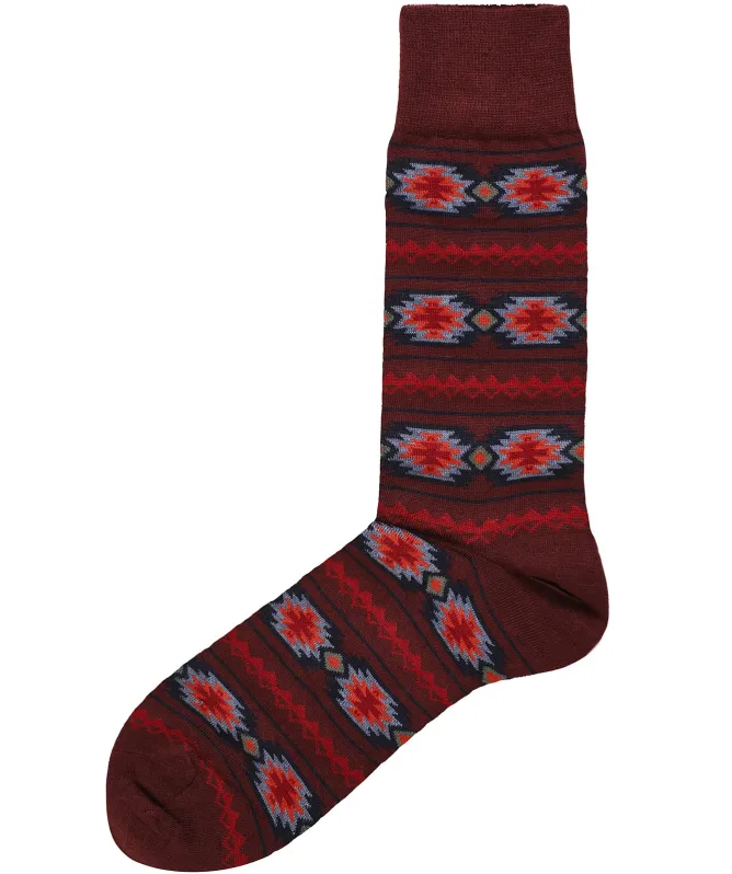 J. Blades Wool Blend Aztec Socks