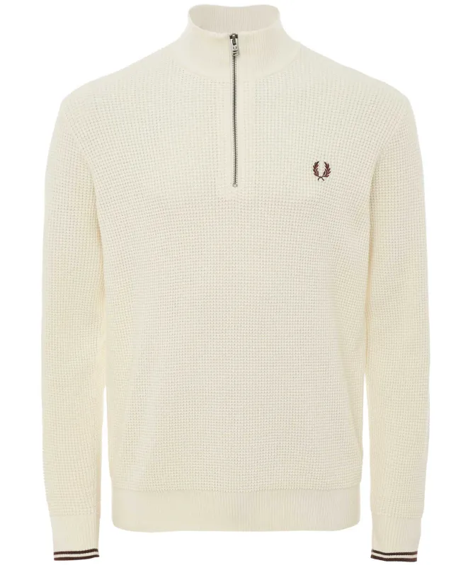Fred Perry Waffle Stitch Half-Zip Jumper