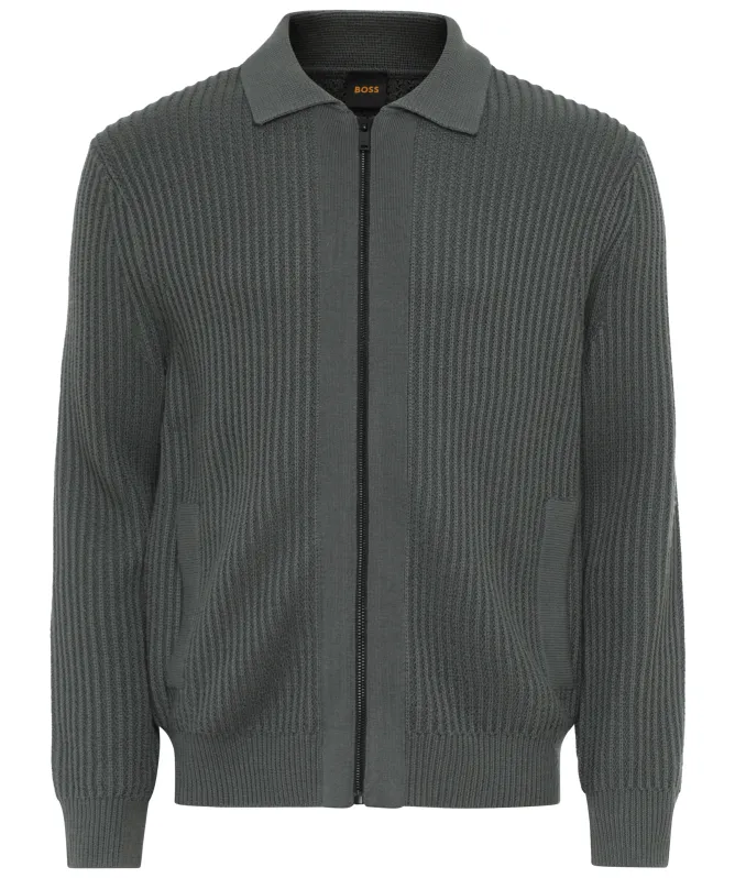 BOSS Aspeno Wool-Blend Knit Cardigan