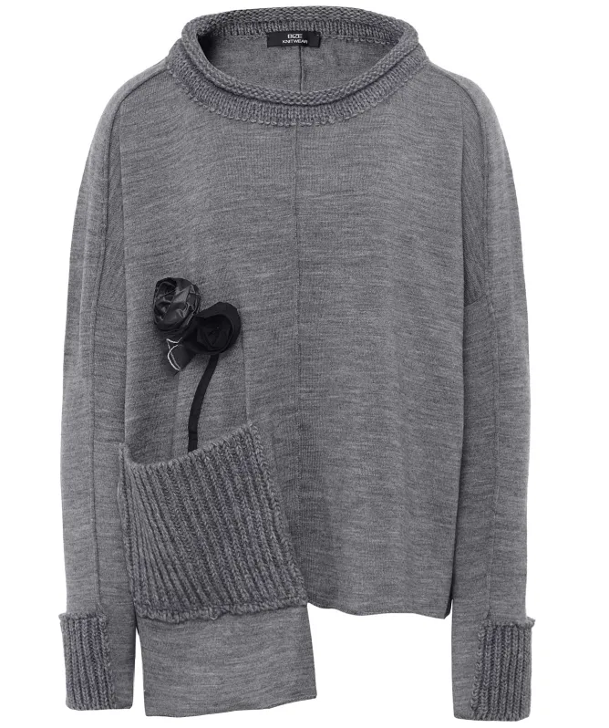 Bize Asymmetric Rose Jumper