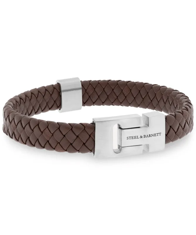 Steel and Barnett Harrison Leather Bracelet