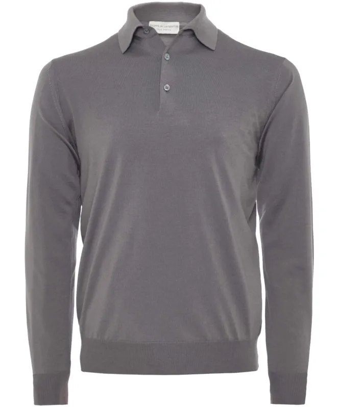 Filippo De Laurentiis Merino Long Sleeve Polo