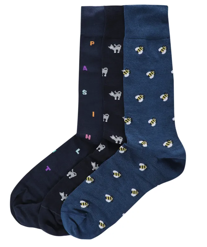 Paul Smith Mixed Motif Socks 3 Pack