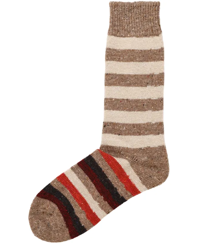 J. Blades Merino Cashmere Striped Socks