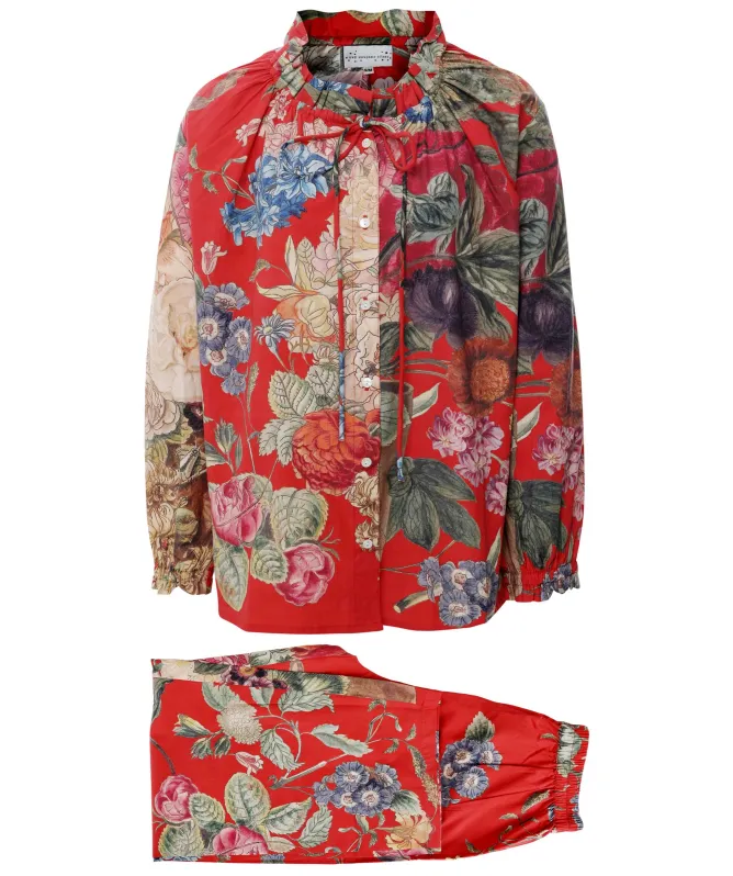 One Hundred Stars Primula Berry Poplin Pyjamas