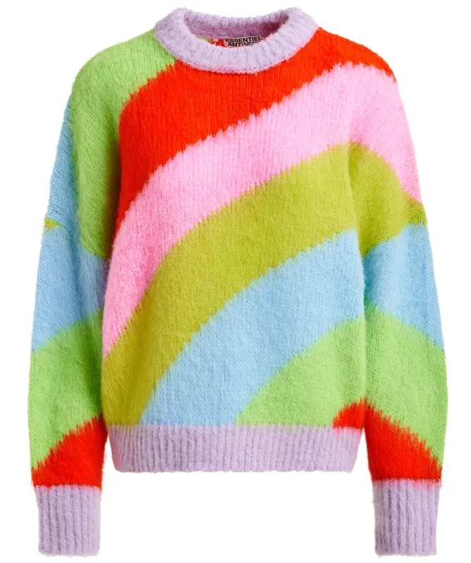 Essentiel Antwerp Jolor Intarsia Knit Striped Sweater