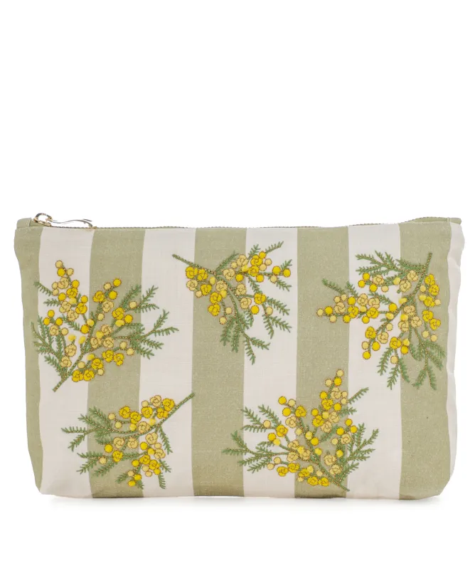 Elizabeth Scarlett Mimosa Stripe Printed Everyday Pouch