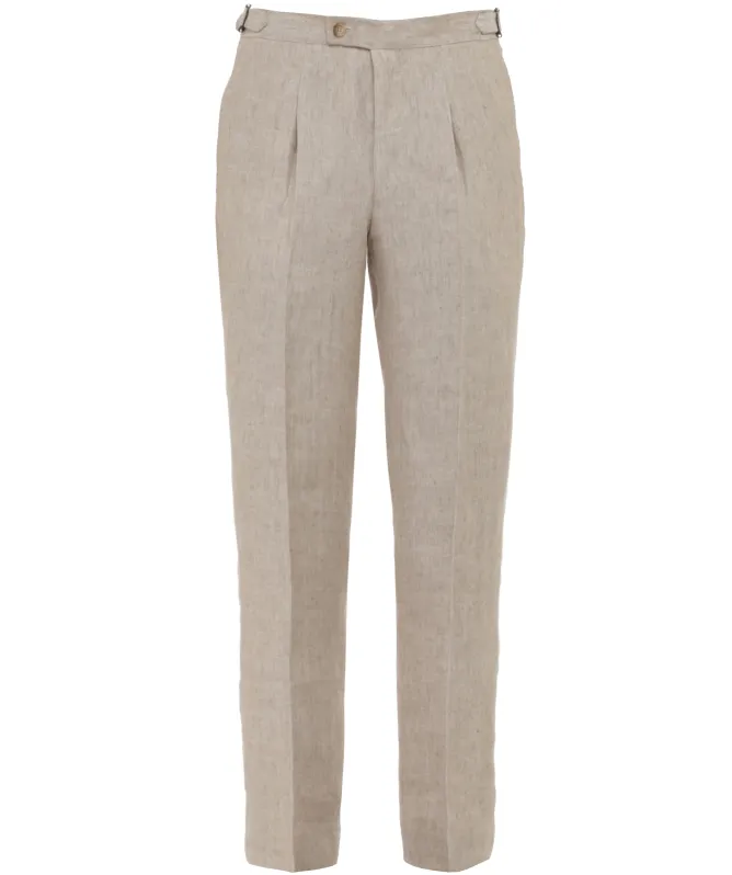 Sand T Mark Belt Pleated Pants