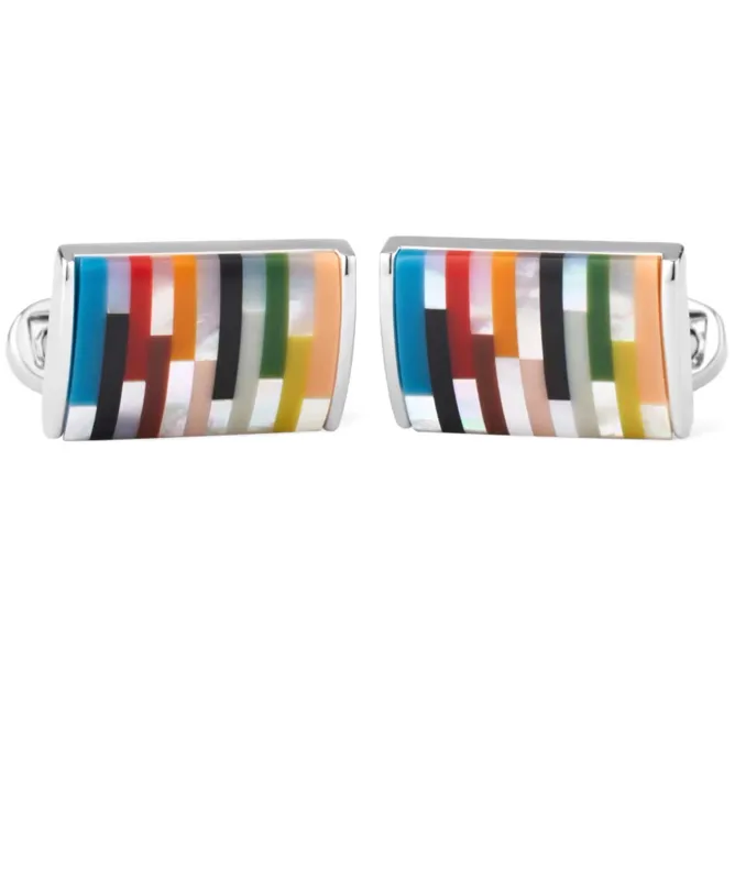 Paul Smith Signature Stripe Curve Cufflinks