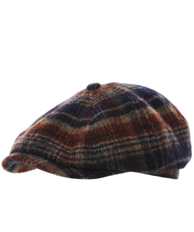 Stetson Virgin Wool Check Hatteras Cap