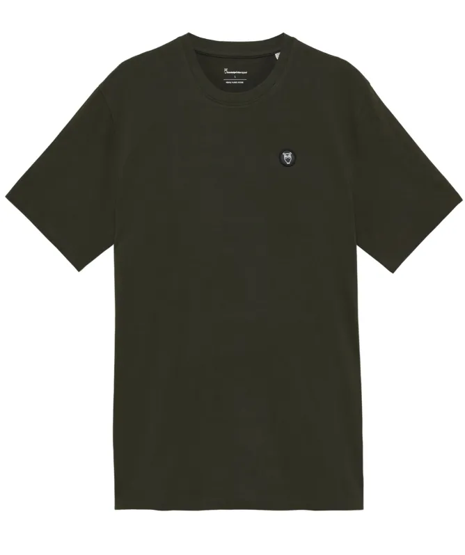 Knowledge Cotton Regular Fit Badge T-Shirt