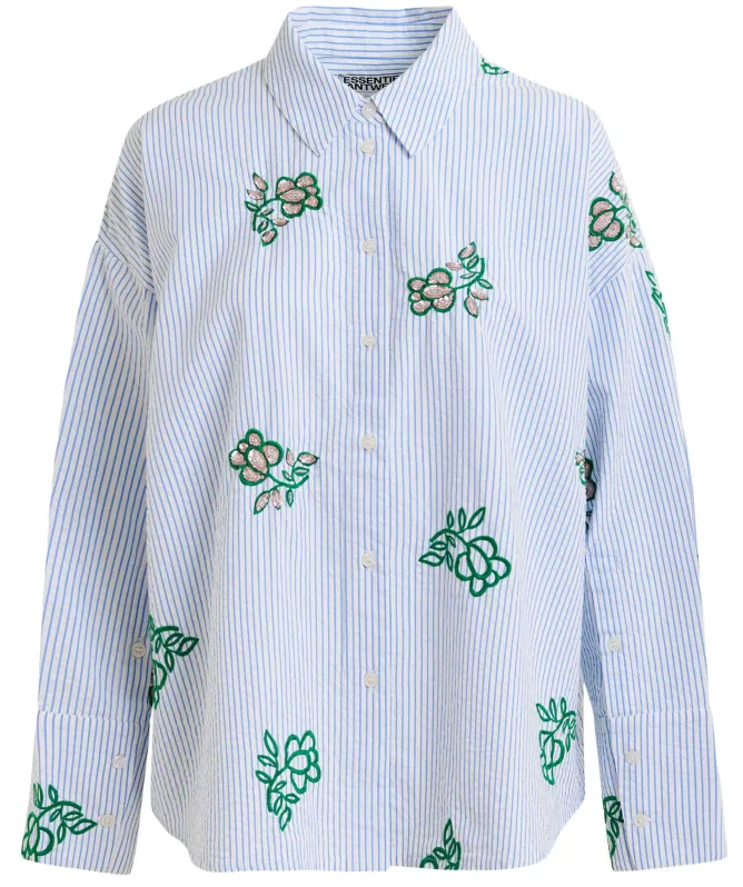 Essentiel Antwerp Jalinki Embroidered Pinstripe Shirt