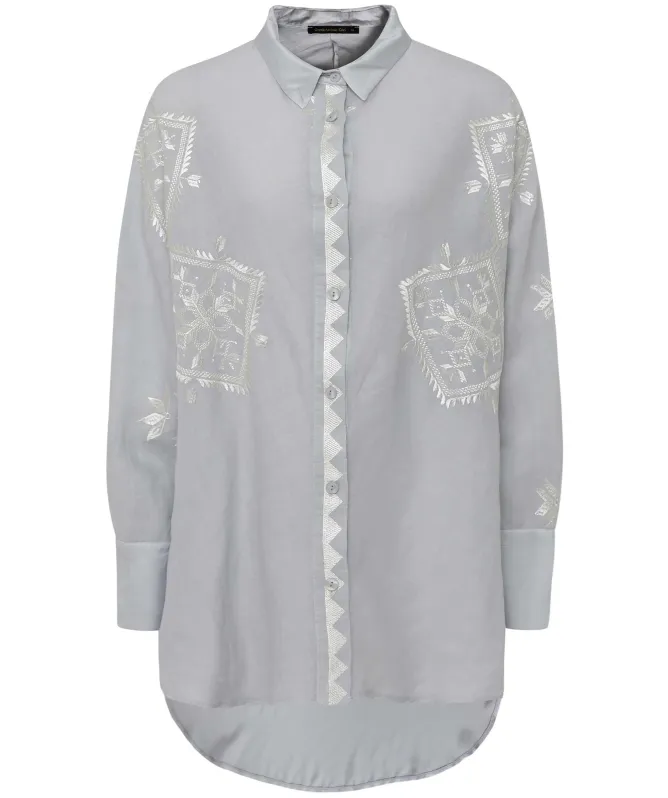 Greek Archaic Kori Embroidered Lefkada Shirt