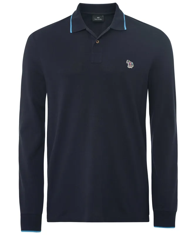 Paul Smith Long Sleeve Zebra Polo Shirt