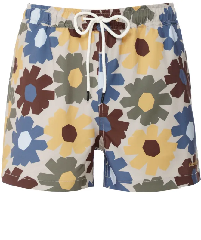 Knowledge Cotton Stretch AOP Swim Shorts