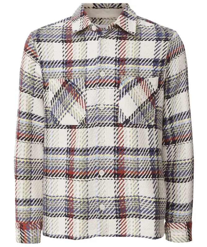 Wax London Check Whiting Overshirt