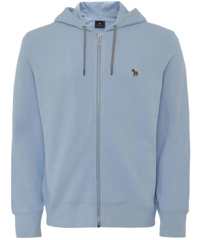 Paul Smith Cotton Zipper-Front Zebra Logo Hoodie