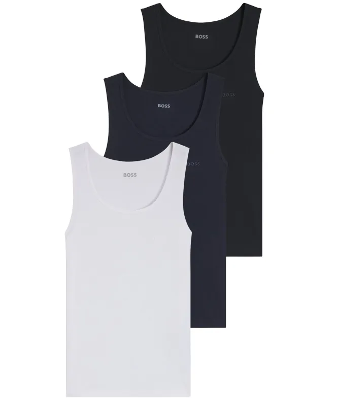 BOSS Cotton Tank Tops 3 Pack